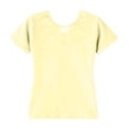thumbnail image 5 of Liweisiy Girl's Dance Crewneck Shirts Slim Fit Short Sleeve Solid Color Tees Summer Breathable Workout Athletic Sweatshirts Yellow 14 Years, 5 of 7