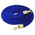 thumbnail image 1 of Unique Bargains 5.5 Feet Blue Velvet Stanchion Rope, Crowd Control Barrier Rope with Snap Hook, Golden, 1 of 6