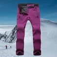 thumbnail image 4 of Pantalones De Esquí Para Mujer Softshell Grueso Para Viajes Senderismo Púrpura Rojo Sunnimix pantalones de mujer, 4 of 8