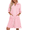 Pink, variant on Ekouaer Women Zipper Robe Lightweight House Coat Zipper Front Short Bathrobes Soft Nightgown with Pockets
