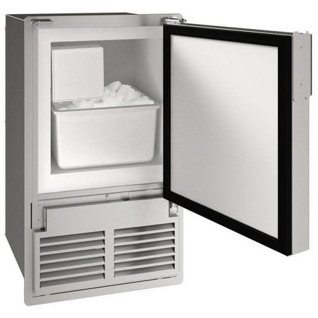 U-Line - 14" 23-lb Freestanding Ice Maker - Black