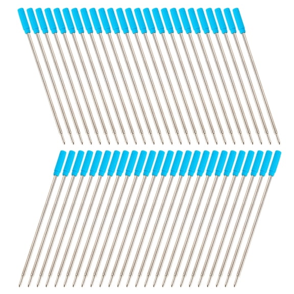 Jesscasday 50Pcs Metal Ballpoint Pen Refills Twist Action Ballpoint Pen Refills 1.0mm Smooth to Write for Multifunction Pen