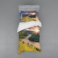 thumbnail image 2 of Ambesonne Nature Bedding Set 4 Pcs, Rising Sun Calm River, Queen, Multicolor, 2 of 3
