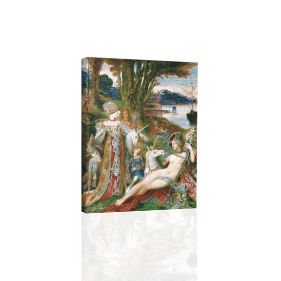 The Unicorns-Gustave Moreau - CANVAS OR FINE PRINT WALL ART