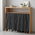 thumbnail image 5 of Vintage Black Cabinet Dishwasher Hidden Curtains, Privacy Closet Door Curtain, Contemporary Simple Solid Color Linen Texture Adhesive Dust Proof Under Sink Skirt for Bathroom Kitchen 35"x35", 5 of 8