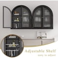 thumbnail image 4 of ANHDAH Arched Wall Cabinet Over Toilet, 2-Door Modern Medicine Storage with 2 Shelves. Space-Saving Mounted Organizer for Bathroom Towels & Cosmetics., 4 of 7