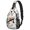 Pioneer Flower Floral Print Pattern, variant on Pioneer Flower Floral Print Pattern Sling Backpack, Unisex Hiking Chest Pack with Side Mesh Pockets, Breathable Padded Back Gift Ideas for Travel Shopping Commuting