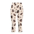 thumbnail image 4 of SCRAWLGOD Dachshund Heart Paw Beige Comfy Capri Leggings for Women High Waisted Capri Leggings with Pockets for Women Stretch Tummy Control Yoga Pants for Athletic Running, XS, 4 of 7