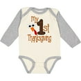 thumbnail image 3 of Inktastic Plaid 1st Thanksgiving Turkey Boys or Girls Long Sleeve Baby Bodysuit, 3 of 5
