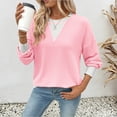 thumbnail image 6 of Warop Women's Colorblock Knit Sweater Round Neck Twist Texture Long Sleeve Pullover Loose Fit Top for Winter, 6 of 6