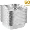 thumbnail image 5 of PLASTICPRO Aluminum Foil Baking Pans 8” x 8” x 2” Square Tin Foil Cake Pan for Ovens, 5 of 9