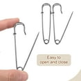 thumbnail image 4 of Uxcell 30pcs Safety Pins 70mm Electroplated Large Safety Pins for Clothes, Gun, 4 of 6