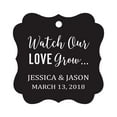 thumbnail image 1 of Darling Souvenir 'Watch Our Love Grow' Custom Paper Tags Wedding Bonbonniere Favor Gift Hang Tags-Black-50 Tags, 1 of 1