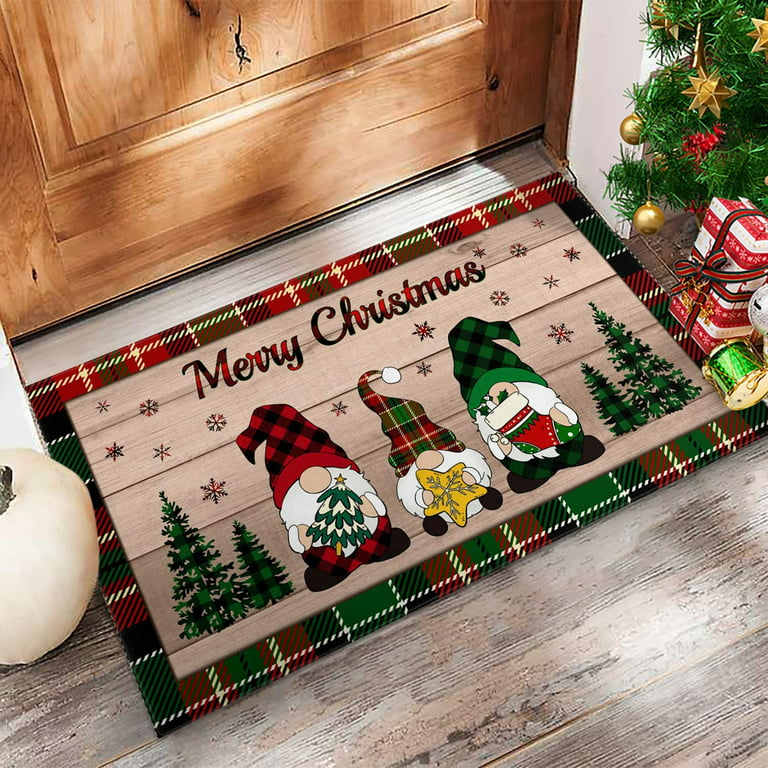 Doormat Holiday Door Mat Winter Christmas Deer Indoor/Outdoor Welcome Mat  Floor Doormat for Home Decoration Christmas Rug