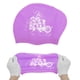 thumbnail image 5 of Gorro de Natación Impermeable con Patrón Floral para Mujeres Morado, 5 of 6