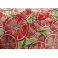 thumbnail image 5 of oneOone Tissu en Coton et Soie Rouge Feuilles & Citron Matériel de Robe Tissu Imprimé Tissu au Mètre 42 Pouces de Large, 5 of 5