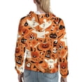 thumbnail image 7 of Sikiie Halloween 2 Women's Casual Hoodies Long Sleeve Lightweight Pullover Tops Loose Sweatshirt-Small, 7 of 7