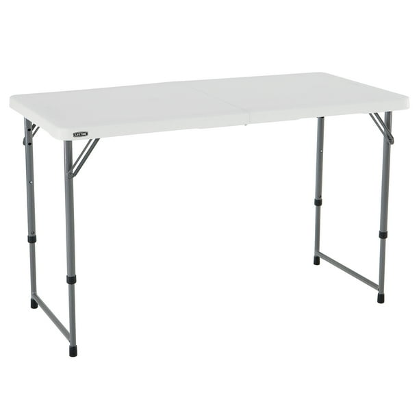 Lifetime 4 Fold In Half Adjustable, Lifetime Folding Table Weight Capacity