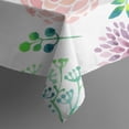 thumbnail image 4 of 52x52 Inch Waterproof Square Tablecloth, Thickened Polyester Table Cover for Dining & Parties, Floral Print, 4 of 6