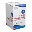 Dynarex Sterile Gauze Pads 4x4 Inch 12-Ply - Box Of 100 Individually Wrapped For First Aid & Wound Care