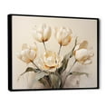 thumbnail image 2 of Designart "Beige Tulip Orchestral Display III" Tulips Floater Framed Wall Art Prints, 2 of 5
