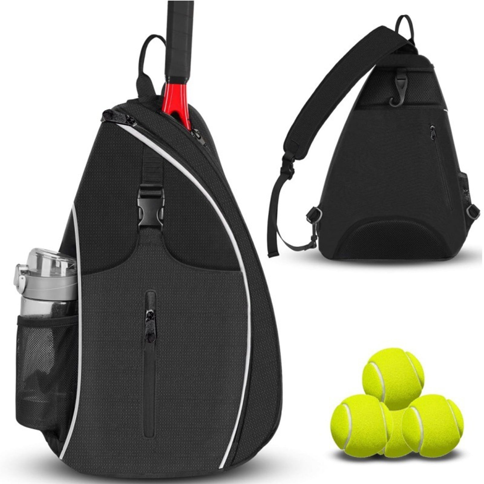 Jubipavy Travel Sling Bag Compact Crossbody Bag Badminton Racket Bag For Outdoor Sports Training Singles Shoulder Tennis Bag Backpack Crossbody Bag