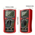thumbnail image 2 of TKDMR Digital Multimeter Tester 1999 Counts with DC AC Voltmeter and Ohm Volt Amp Meter; Measures Voltage, Current, Resistance, Continuity and Diode, black、red, 2 of 9