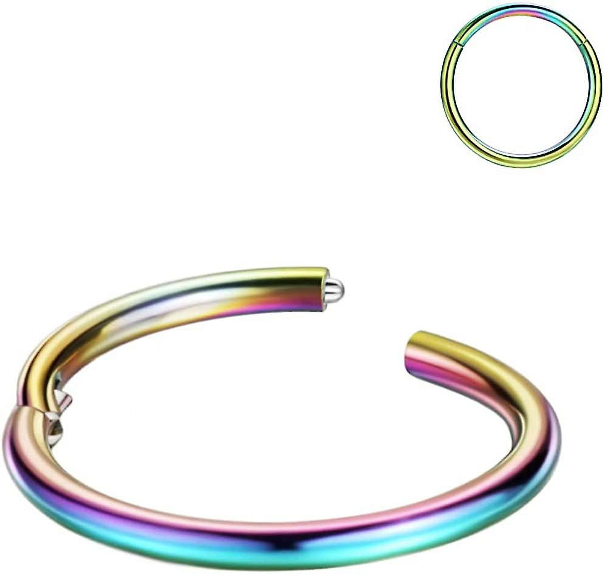 Piercing Per Setto Nasale In Acciaio Chirurgico Massiccio, A - Foto 2