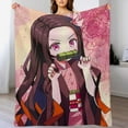 thumbnail image 5 of Demon Blanket  Nezuko Flannel Throw Blankets Soft Pile Cozy Plush Throw Blanket for All Seasons, 3D Printed Warm Blanket for Sofa Beds Home Decor, 5 of 10