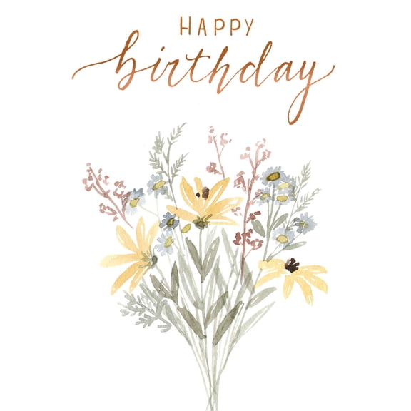 Shared Blessings Wildflower Christian Birthday Card with KJV Scripture, 1 Count, Religious Bay Greetings for Women
