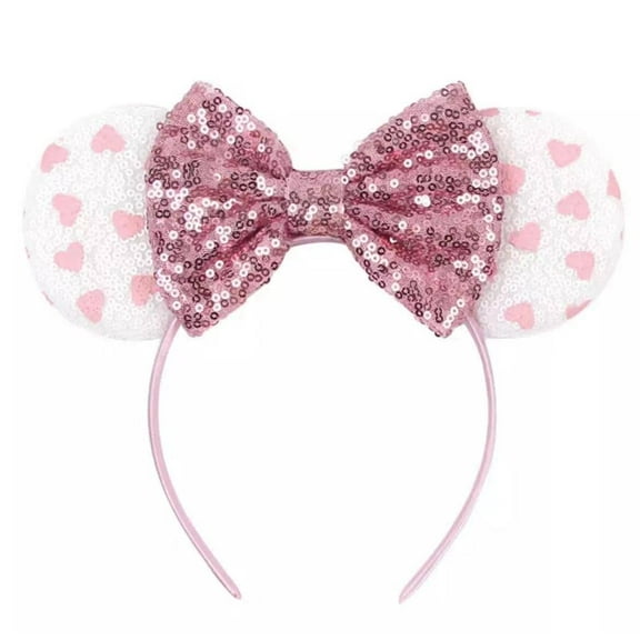 Gifts by RD Pink Valentine's Day Inspired Mickey Ears / Flower Mouse Ears / Headband / Red Ears / Pink Ears