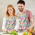 thumbnail image 3 of Pioneer Flower Floral Print Pattern Apron-Garden Aprons for Women with Pockets-Cotton Linen Waterproof Kitchen Cooking Gardening Aprons Adjustable for Kitchen,Cooking,BBQ and Salon 33x27 Inch, 3 of 7