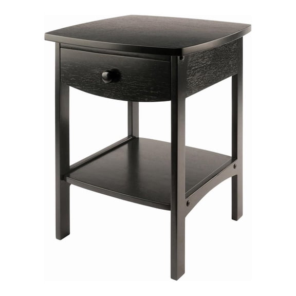 Winsome Wood Claire Curved Nightstand, Multiple Finishes