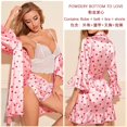 thumbnail image 1 of Pijama sexy de verano para el hogar, camisón de rayas, bata de baño de seda artificial con estampado de leopardo, traje de tres puntos 037, 1 of 6