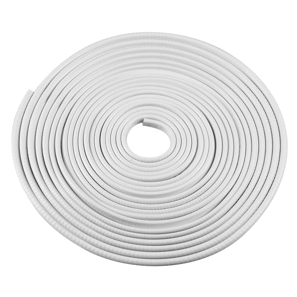 Tira de sellado de puerta Unique Bargains 3/64 a 1/4 Caucho 11 Metros Blanco