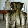 thumbnail image 1 of Thomas Collection Luxury Tissavel Bronze Brown Rabbit Faux Fur Throw - 16446, 1 of 5