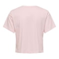 thumbnail image 2 of ONLY Camiseta para mujer - ONLBRIANNA LIFE O-NECK TOP BOX, cuello redondo, cropped, corte recto, algodón Rosa XS (X-Small), 2 of 3