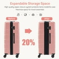 thumbnail image 3 of 28 Inch Luggage Suitcase with TSA Lock, Lightweight Hardside Rolling Suitcase with Spinner Wheels, Expandable Lightweight Luggage, Pink, 3 of 8