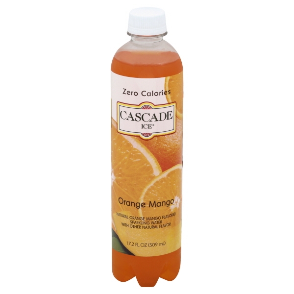 Cascade Ice Zero Calories Orange Mango Sparkling Water, 17.2 Fl. Oz