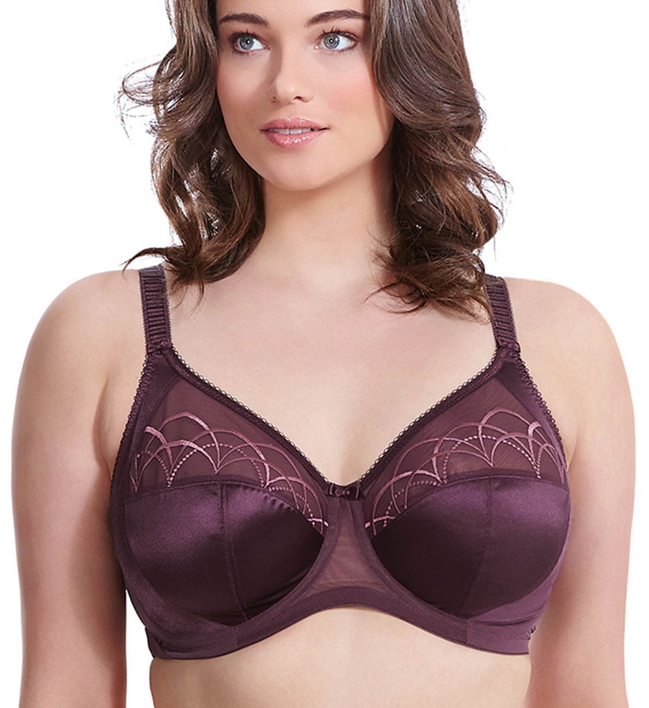 Elomi Cate Embroidered Full Cup Banded Underwire Bra (4030),34J,Latte 