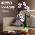 thumbnail image 4 of GZBricker Orchid Flowers Bouquet Building Set, Compatible with Lego Botanical Collection with Vase Home Office Decor for Women Adults Girls 696PCS, 4 of 7