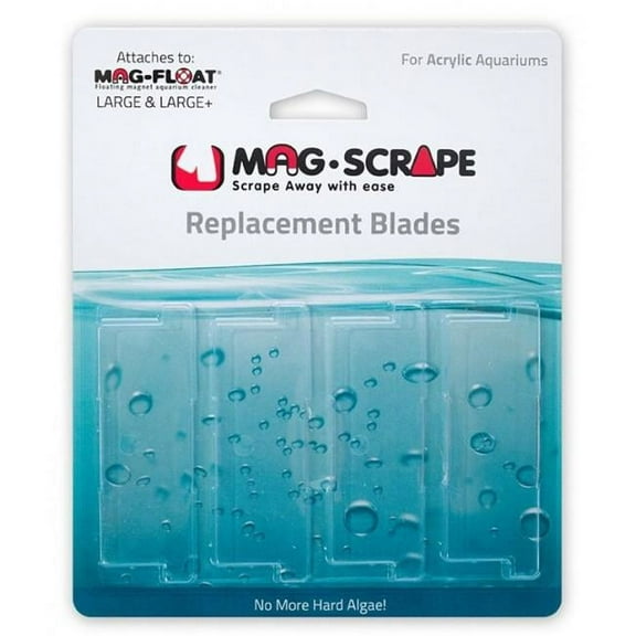 Mag Float 411 Replacement Blades for Large Acrylic Cleaners, 4 Count