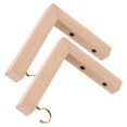 thumbnail image 1 of 2 piezas de carillones de viento con gancho para macetas de exterior, soportes colgantes para plantas, soportes para cestas colgantes de pared, artesanías de madera, 1 of 6