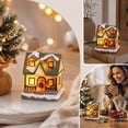 thumbnail image 6 of Light‑Up Resin Christmas Village House Figurine, LED Illuminated Winter Cottage Statue For Christmas Tabletop Home Decor, 6 of 7