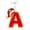 A, variant on MInHoues 2D Acrylic Christmas Letter Ornament with Santa Hat, 3.14" Single Flat Alphabet Hanging Decoration, Red Festive Holiday Party Charm for Tree Home Car Wall Decor, F
