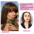 thumbnail image 3 of Bangs Hair Clip in Bangs, 100% Human Hair Wispy Bangs Clip in Hair Extensions, Clip on Bangs Fringe with Temples Hairpieces for Women(Brown Black), 3 of 9