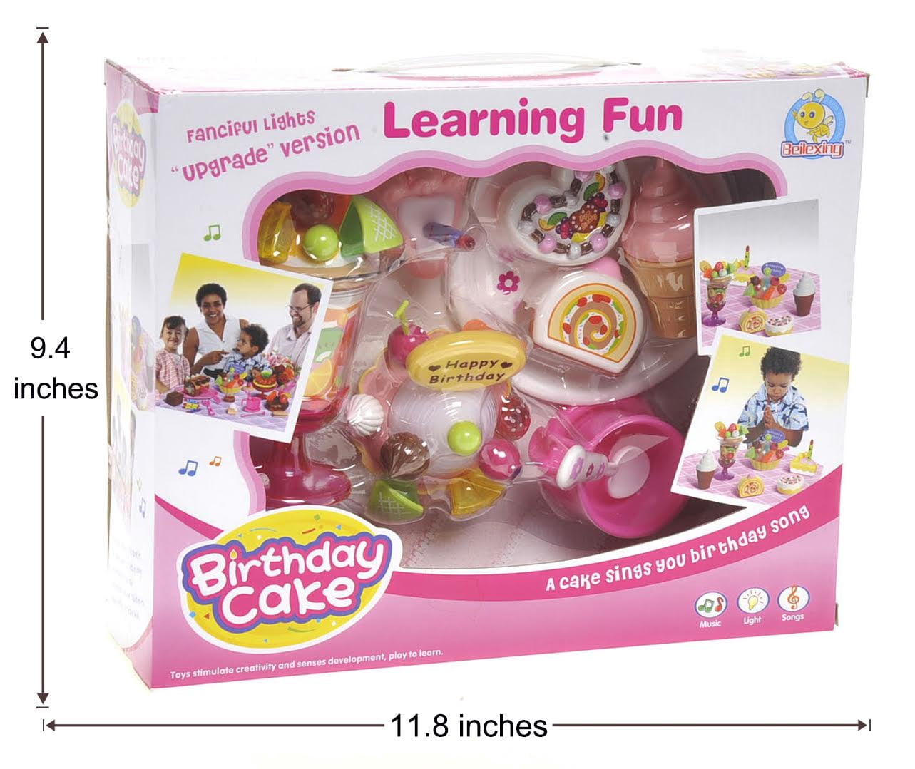PlayWorld Sweet Treats Play Food Set With Cupcake, Cakes, Ice Cream & Sundae