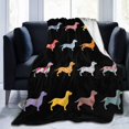 thumbnail image 1 of Cute Cartoon Puppy Pug Digital Print Blanket Thickened Flannel Nap Blanket, 1 of 1