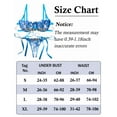 thumbnail image 3 of Ausing Bra and Panty Sets for Women Matching Underwear Bralettes Lace Mesh Push Up V Neck trappy Floral Embroidered Breathable Underwear 2 Piece Blue M, 3 of 6