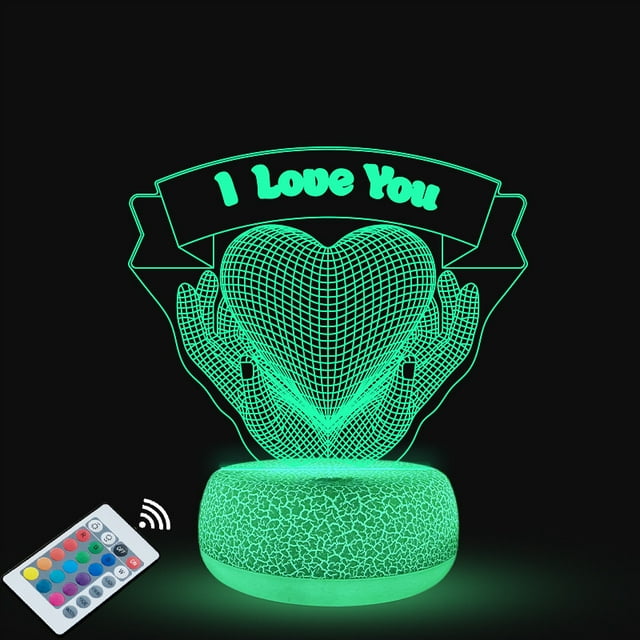 Night Light I Loves Yous LED 3D que cambia de color para niños